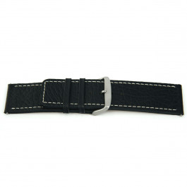 Bracelet de montre Universel H125 Cuir Noir 22mm